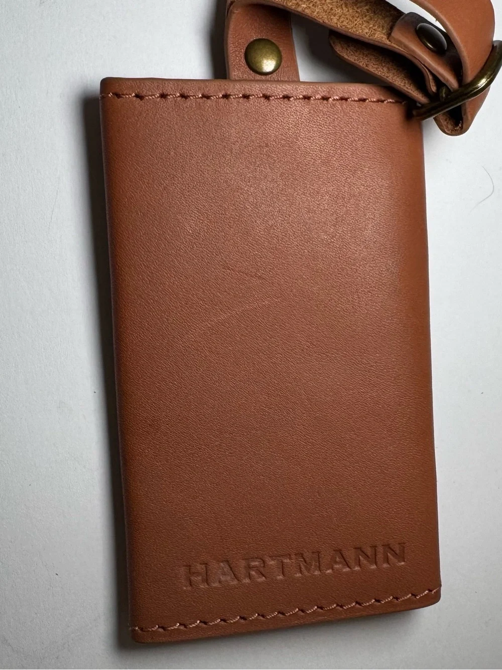 Hartmann Belting Leather Fold-Over Wallet / Key Case or luggage tag